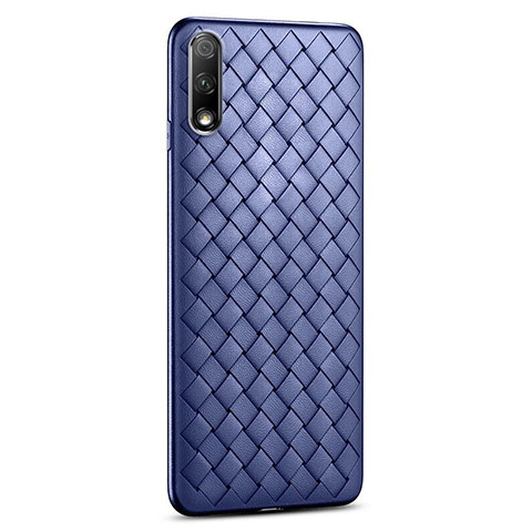 Custodia Silicone Morbida In Pelle Cover S03 per Huawei P Smart Z (2019) Blu