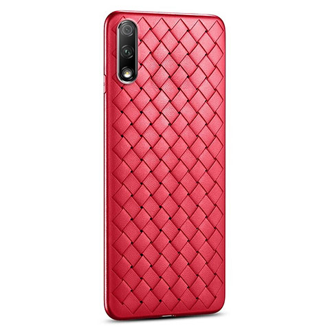 Custodia Silicone Morbida In Pelle Cover S03 per Huawei P Smart Z (2019) Rosso