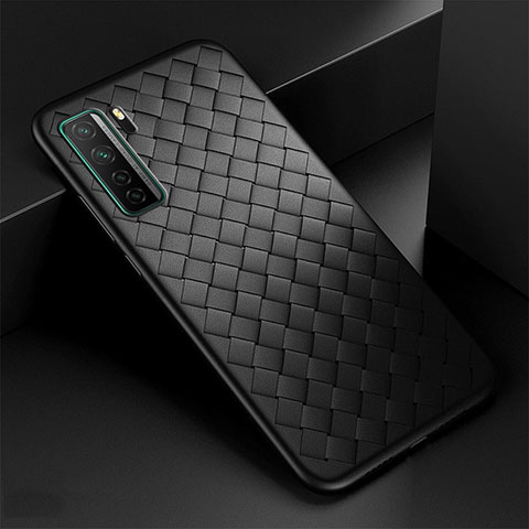 Custodia Silicone Morbida In Pelle Cover S03 per Huawei P40 Lite 5G Nero