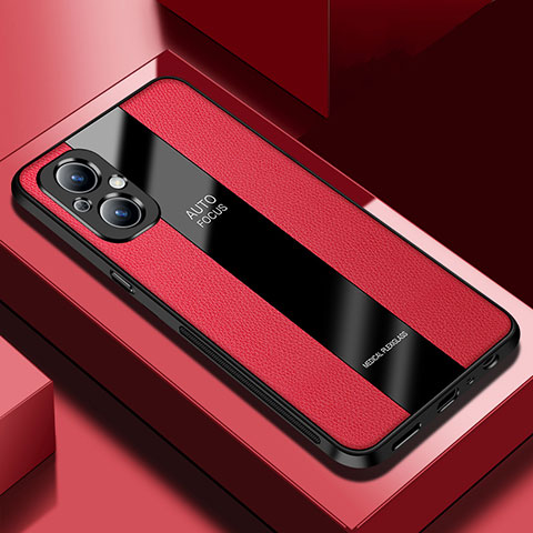 Custodia Silicone Morbida In Pelle Cover S03 per Oppo A96 5G Rosso