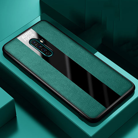 Custodia Silicone Morbida In Pelle Cover S03 per Oppo Reno2 Verde