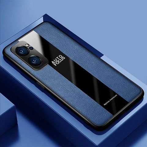 Custodia Silicone Morbida In Pelle Cover S03 per Oppo Reno7 Pro 5G Blu