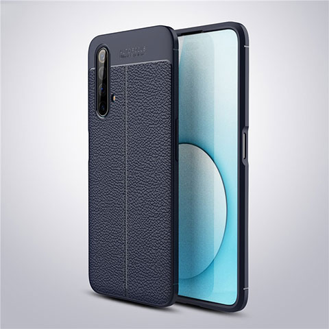 Custodia Silicone Morbida In Pelle Cover S03 per Realme X50t 5G Blu