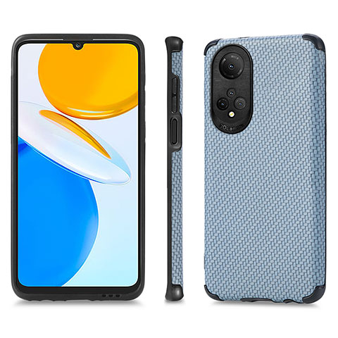 Custodia Silicone Morbida In Pelle Cover S03D per Huawei Honor X7 Blu