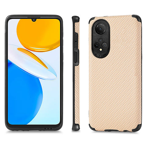 Custodia Silicone Morbida In Pelle Cover S03D per Huawei Honor X7 Oro