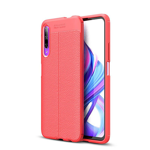 Custodia Silicone Morbida In Pelle Cover S04 per Huawei P Smart Pro (2019) Rosso