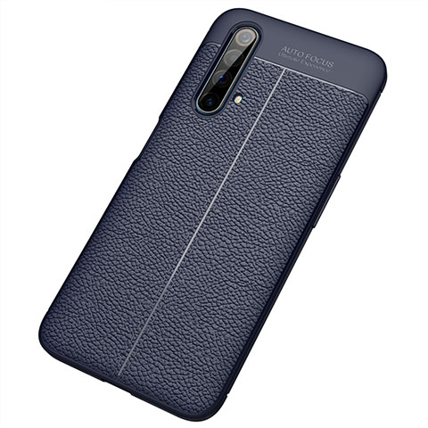 Custodia Silicone Morbida In Pelle Cover S04 per Realme X50t 5G Blu