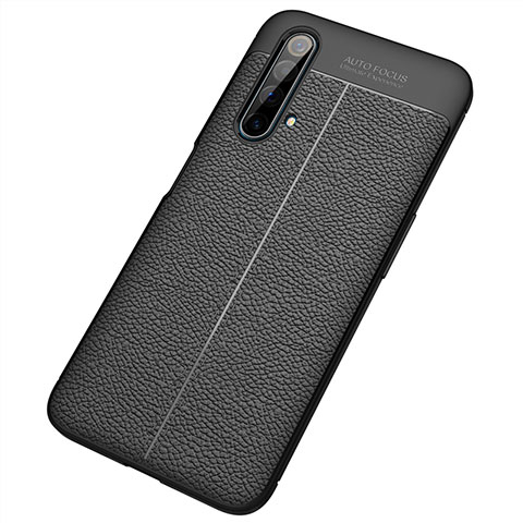 Custodia Silicone Morbida In Pelle Cover S04 per Realme X50t 5G Nero