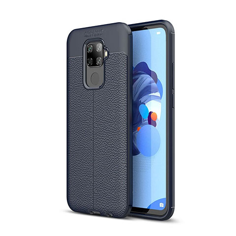 Custodia Silicone Morbida In Pelle Cover S05 per Huawei Mate 30 Lite Blu