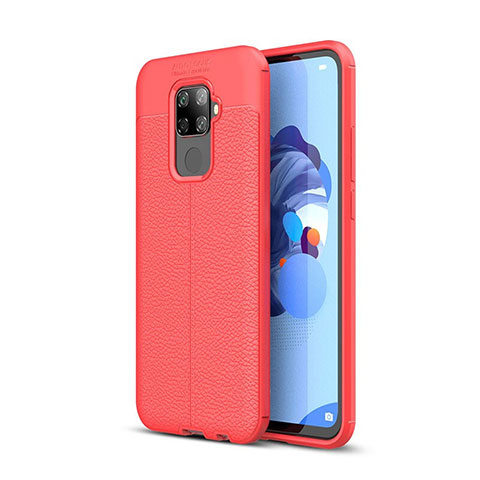 Custodia Silicone Morbida In Pelle Cover S05 per Huawei Mate 30 Lite Rosso