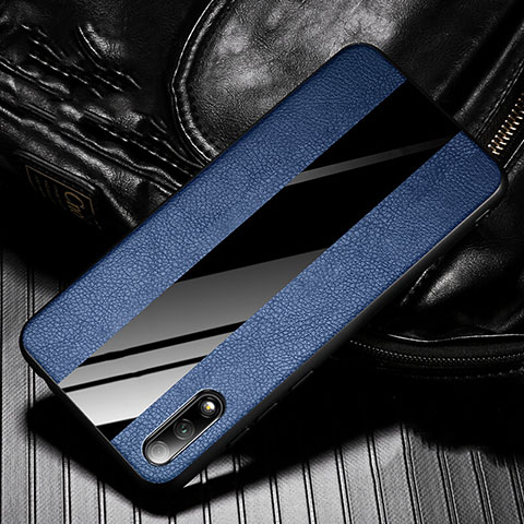 Custodia Silicone Morbida In Pelle Cover S05 per Huawei Y9 Prime (2019) Blu