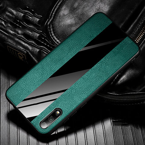 Custodia Silicone Morbida In Pelle Cover S05 per Huawei Y9 Prime (2019) Verde