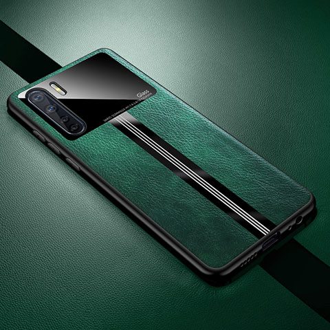 Custodia Silicone Morbida In Pelle Cover S05 per Oppo A91 Verde