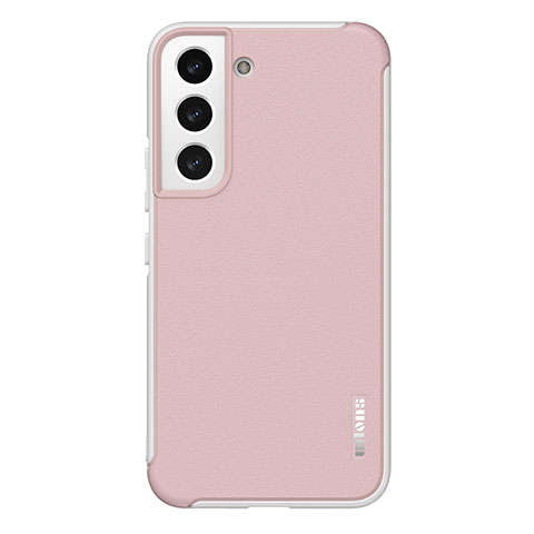 Custodia Silicone Morbida In Pelle Cover S05 per Samsung Galaxy S21 FE 5G Rosa