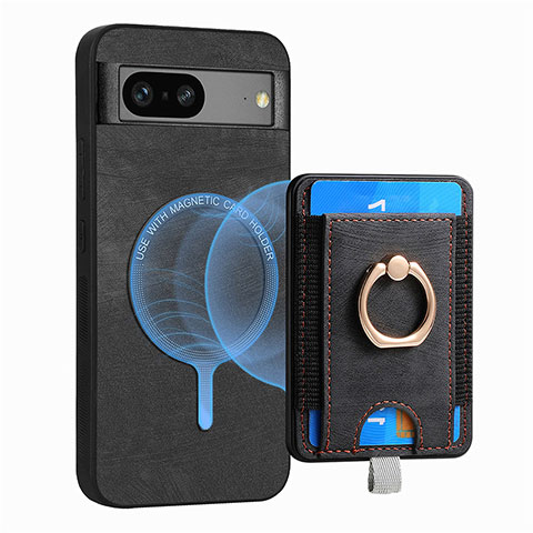 Custodia Silicone Morbida In Pelle Cover SD1 per Google Pixel 7 5G Nero