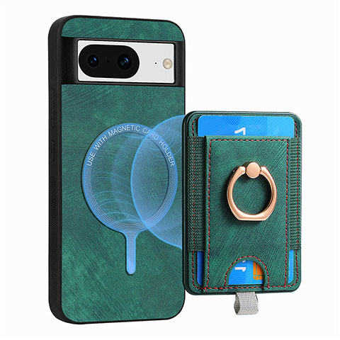 Custodia Silicone Morbida In Pelle Cover SD1 per Google Pixel 8 5G Verde