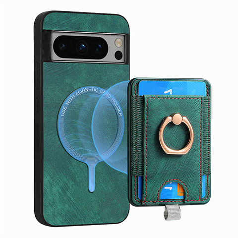 Custodia Silicone Morbida In Pelle Cover SD1 per Google Pixel 8 Pro 5G Verde