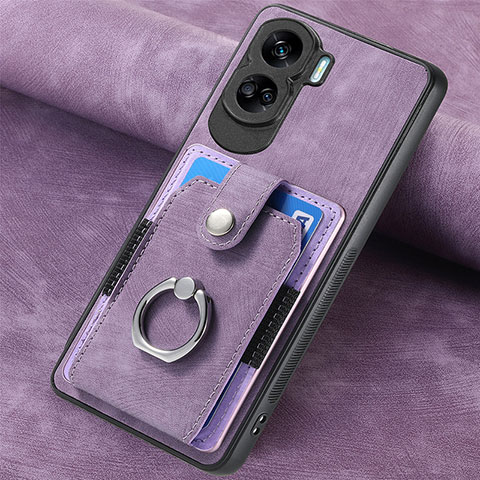 Custodia Silicone Morbida In Pelle Cover SD1 per Huawei Honor 90 Lite 5G Lavanda