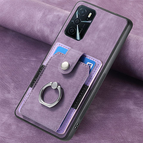 Custodia Silicone Morbida In Pelle Cover SD1 per Oppo A16 Lavanda