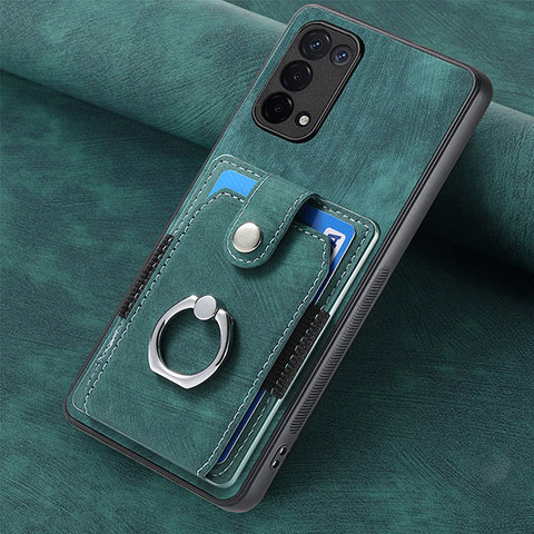 Custodia Silicone Morbida In Pelle Cover SD1 per Oppo A74 5G Verde