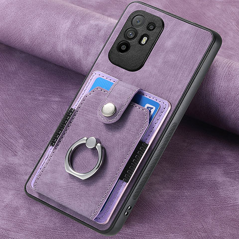 Custodia Silicone Morbida In Pelle Cover SD1 per Oppo A94 5G Lavanda