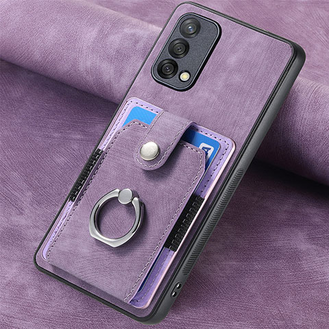 Custodia Silicone Morbida In Pelle Cover SD1 per Oppo F19 Lavanda