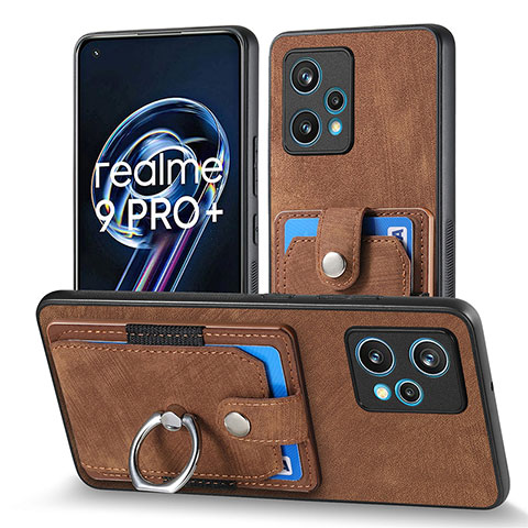 Custodia Silicone Morbida In Pelle Cover SD1 per Realme 9 Pro+ Plus 5G Marrone