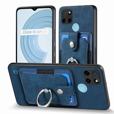 Custodia Silicone Morbida In Pelle Cover SD1 per Realme C21Y Blu