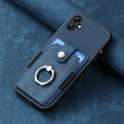 Custodia Silicone Morbida In Pelle Cover SD1 per Samsung Galaxy A04E Blu