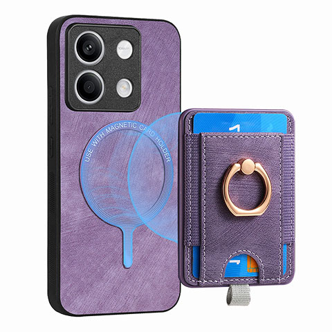 Custodia Silicone Morbida In Pelle Cover SD1 per Xiaomi Redmi Note 13 5G Lavanda