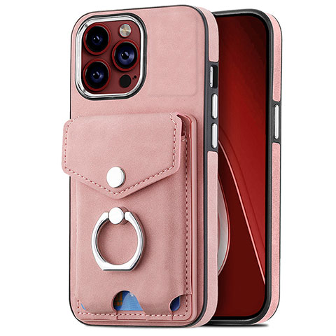 Custodia Silicone Morbida In Pelle Cover SD16 per Apple iPhone 13 Pro Rosa