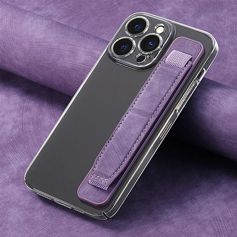 Custodia Silicone Morbida In Pelle Cover SD2 per Apple iPhone 15 Pro Max Lavanda