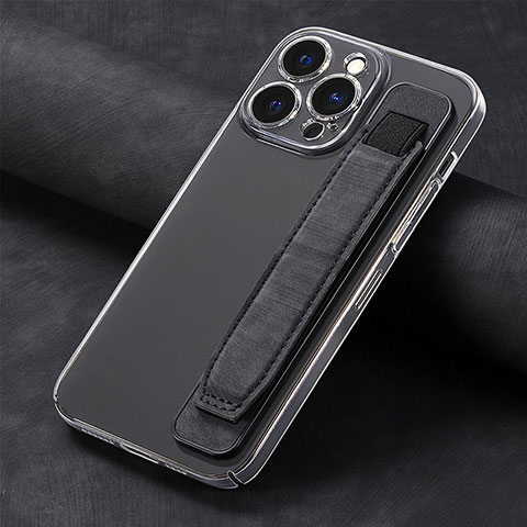 Custodia Silicone Morbida In Pelle Cover SD2 per Apple iPhone 16 Pro Nero