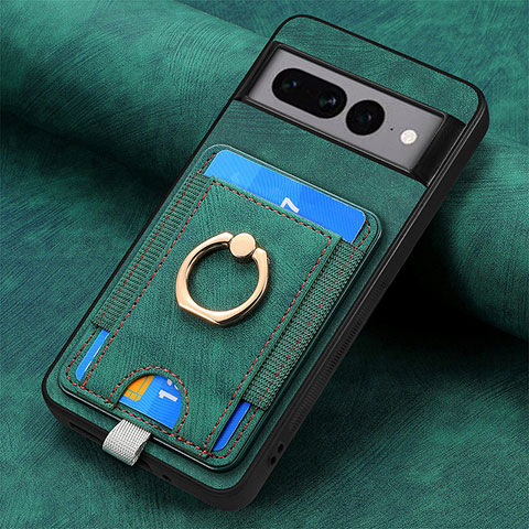 Custodia Silicone Morbida In Pelle Cover SD2 per Google Pixel 7 Pro 5G Verde