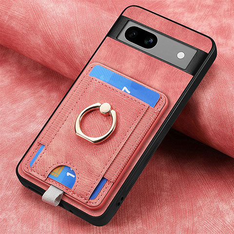 Custodia Silicone Morbida In Pelle Cover SD2 per Google Pixel 7a 5G Rosa