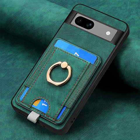 Custodia Silicone Morbida In Pelle Cover SD2 per Google Pixel 7a 5G Verde