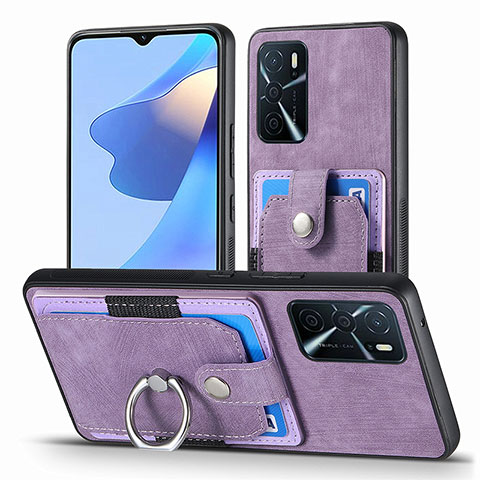 Custodia Silicone Morbida In Pelle Cover SD2 per Oppo A16s Lavanda