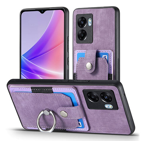 Custodia Silicone Morbida In Pelle Cover SD2 per Oppo A77 5G Lavanda