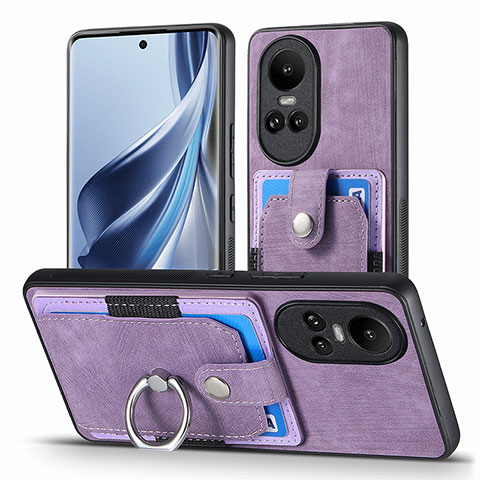 Custodia Silicone Morbida In Pelle Cover SD2 per Oppo Reno10 Pro 5G Lavanda