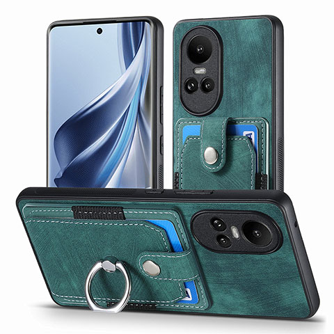 Custodia Silicone Morbida In Pelle Cover SD2 per Oppo Reno10 Pro 5G Verde