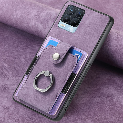 Custodia Silicone Morbida In Pelle Cover SD2 per Realme 8 4G Lavanda