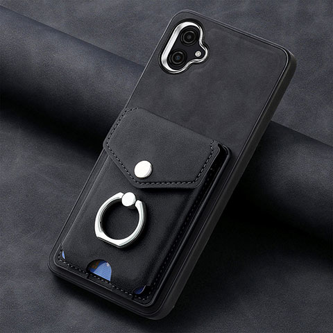 Custodia Silicone Morbida In Pelle Cover SD2 per Samsung Galaxy A04 4G Nero