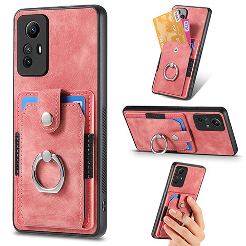 Custodia Silicone Morbida In Pelle Cover SD2 per Xiaomi Redmi Note 12S Rosa