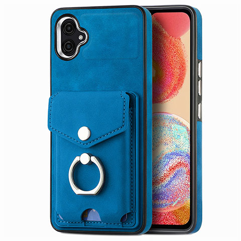 Custodia Silicone Morbida In Pelle Cover SD3 per Samsung Galaxy A04 4G Blu