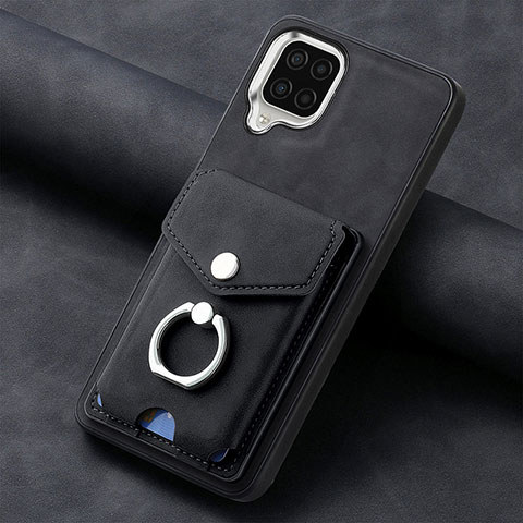 Custodia Silicone Morbida In Pelle Cover SD3 per Samsung Galaxy A12 Nacho Nero