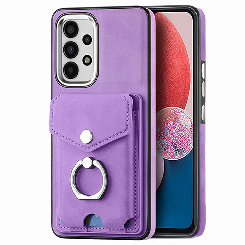 Custodia Silicone Morbida In Pelle Cover SD3 per Samsung Galaxy A13 4G Viola