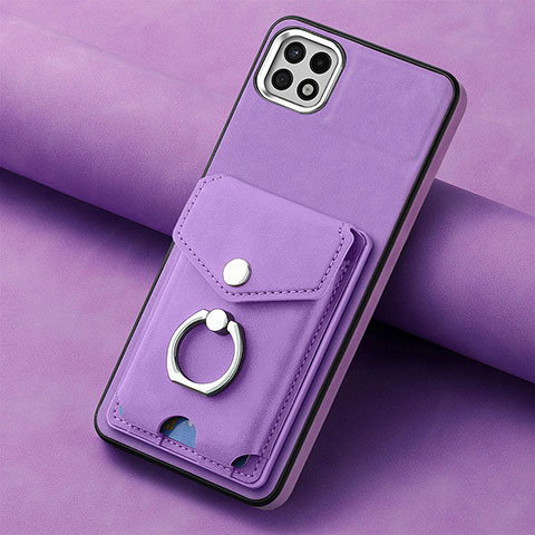 Custodia Silicone Morbida In Pelle Cover SD3 per Samsung Galaxy A22 5G Viola