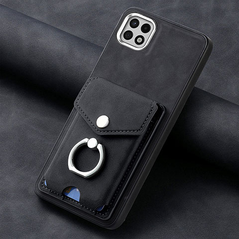 Custodia Silicone Morbida In Pelle Cover SD3 per Samsung Galaxy A22s 5G Nero