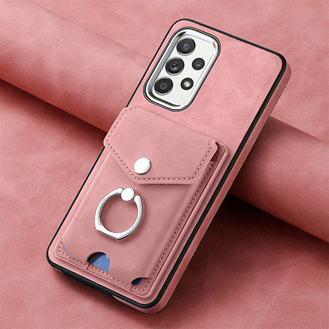 Custodia Silicone Morbida In Pelle Cover SD3 per Samsung Galaxy A52 4G Rosa