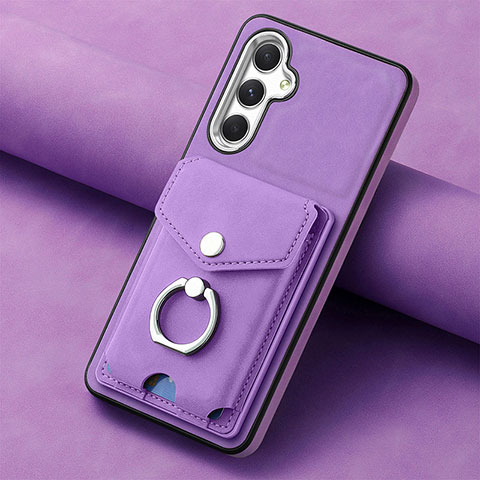 Custodia Silicone Morbida In Pelle Cover SD3 per Samsung Galaxy A54 5G Lavanda